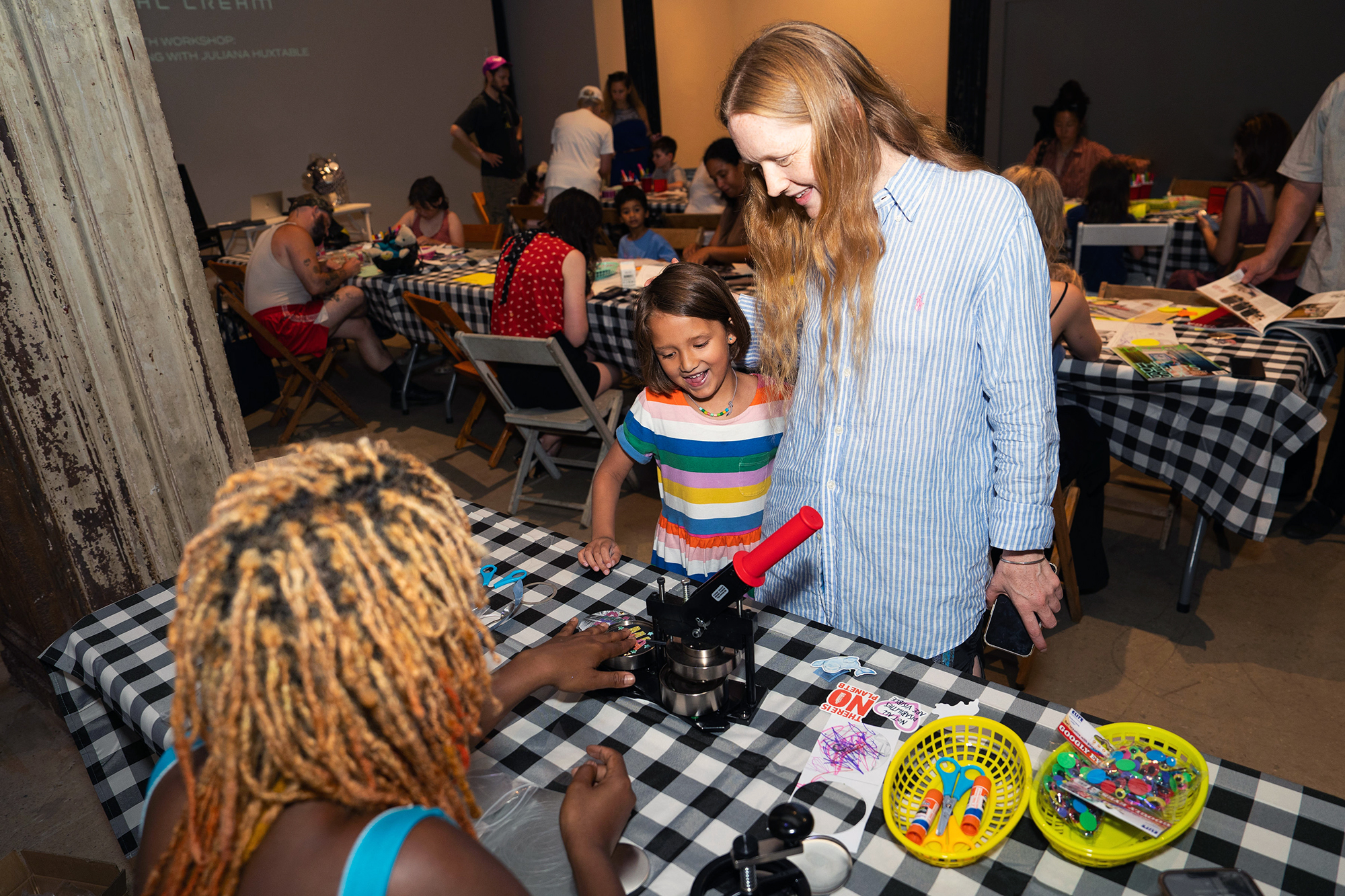 Topical Cream Youth Lecture Series Juliana Huxtable, Button Making, Artist Space.